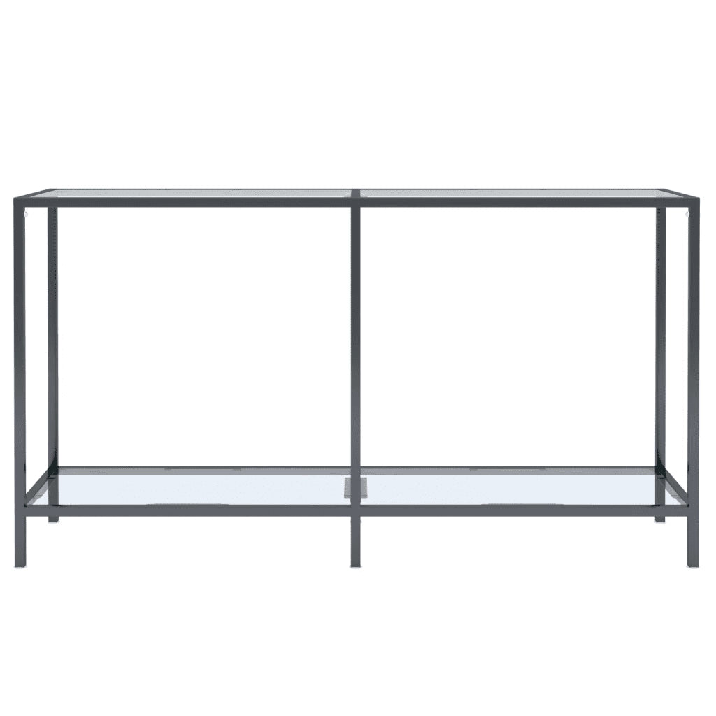 Tavolo Consolle Trasparente 140x35x75,5 cm in Vetro Temperato 331694
