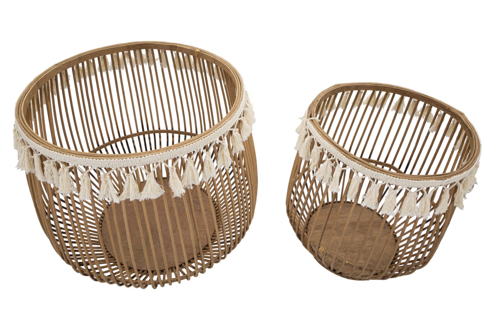 Set 2 Cestoni Fuji Ø 47x39,5-34x36,5 cm in Rattan