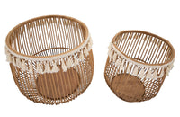 Set 2 Cestoni Fuji Ø 47x39,5-34x36,5 cm in Rattan