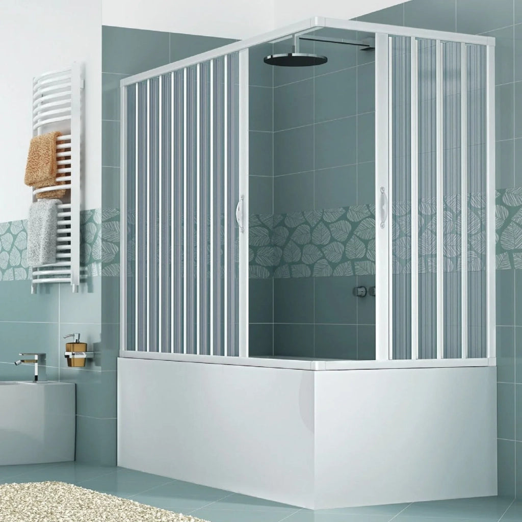 Box Vasca a Soffietto Galassia 70x150 H150 cm in pvc con due ante ad apertura angolare