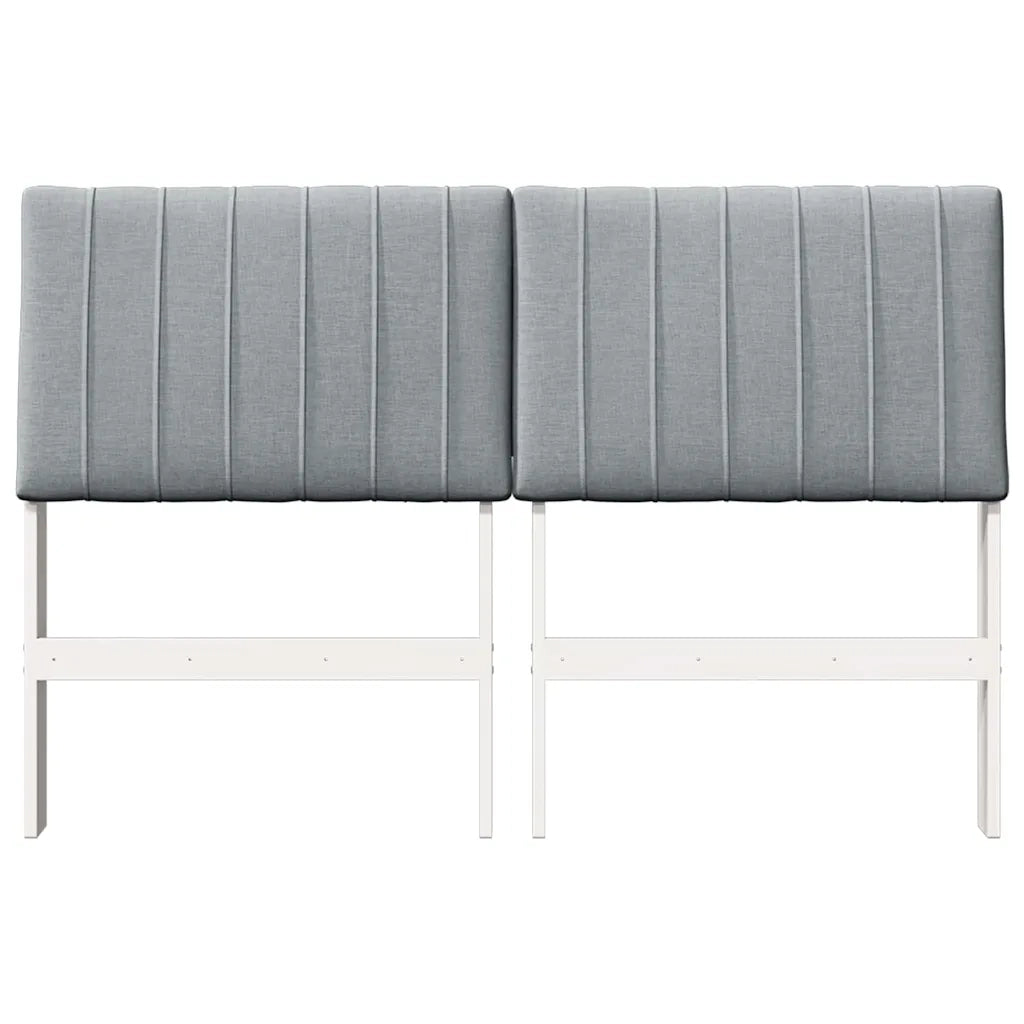 Testiera imbottita Grigio chiaro 135 cm Pino massello 879403