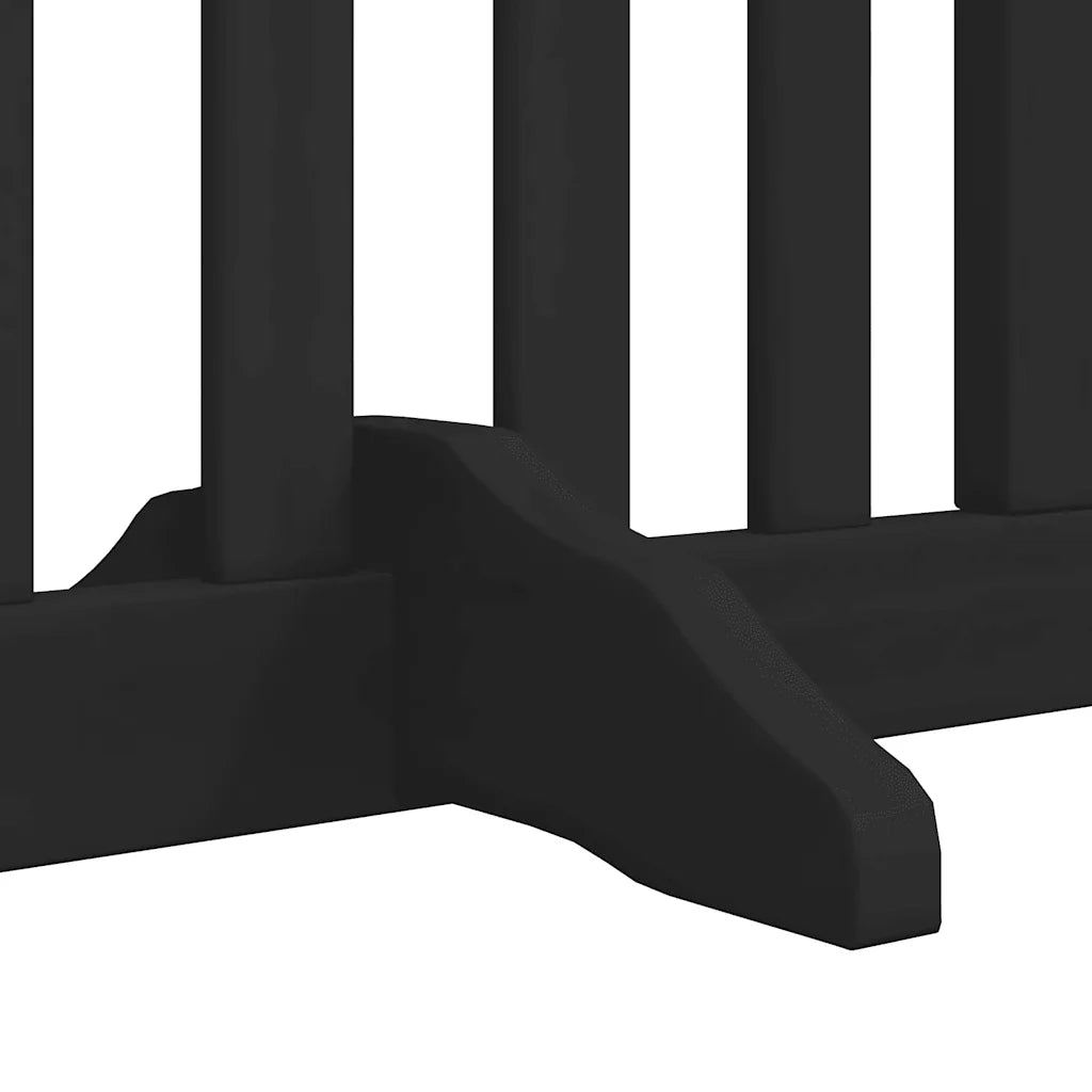 Cancello per Cani Porta Pieghevole Nero 6 Pannelli 480cm Pioppo CFW9989096