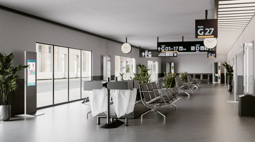 Portarifiuti Quadruplo su Base con 4 Reggisacco 85x78x97,5 cm Grigio Antracite