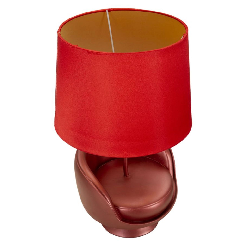 Lampada da Tavolo Poltrona 1, Rosso, Poliresina, 26x26x43 cm