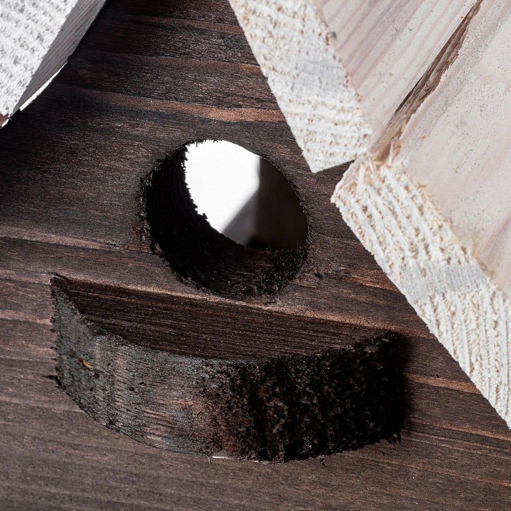 KADAX Grande mangiatoia per uccelli in legno da appendere, decorazione da giardino.