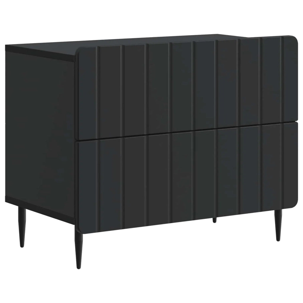 Armadio da Notte Nero 62 x 34,5 x 49,5 cm Legno ingegnerizzato 894316
