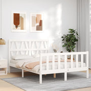 Giroletto senza Materasso-Struttura Letto Bianco 120x200 cm Legno Massello Pino 497301