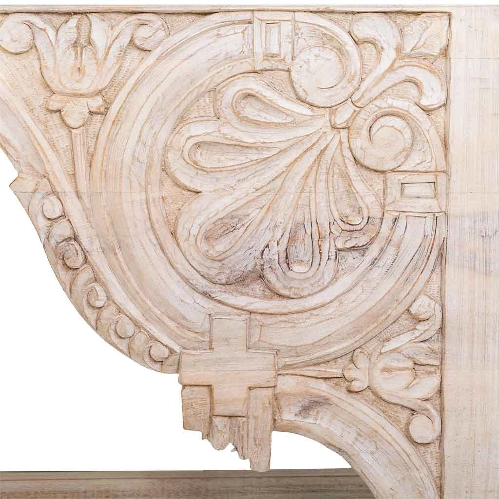 Mobile da ingresso in legno rifinito a mano 188x43x85