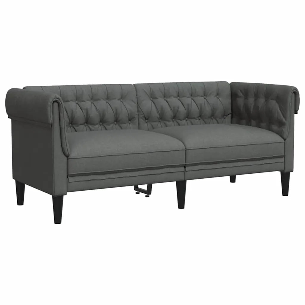 Set di divani 3 pcs Grigio scuro Tessuto