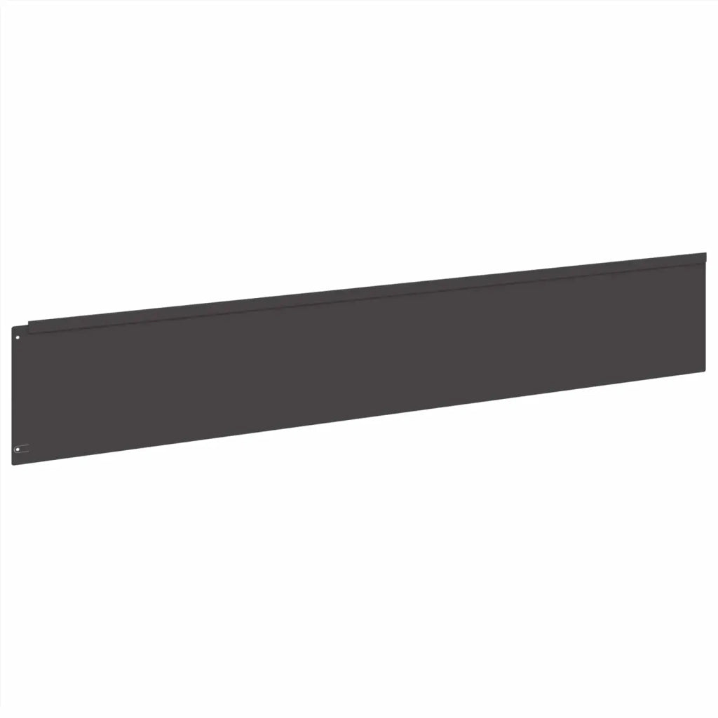 Bordura per Prato 20 pz 100 x 18 cm Acciaio Nero 8008834