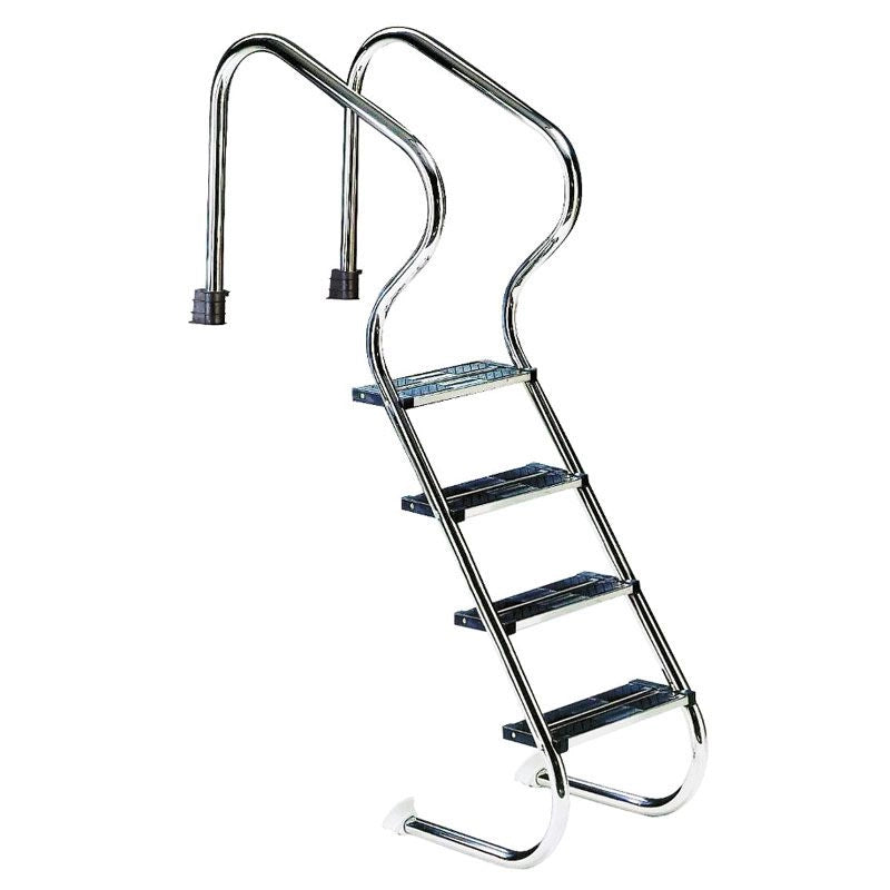 Scaletta COMFORT Inox AISI 304 per piscine interrate - Scaletta Comfort Inox Aisi 304 Per Piscine Interrate 4 Gradini - Per Piscine Con Altezza Minima 1,30 M Altezza: 4 gradini