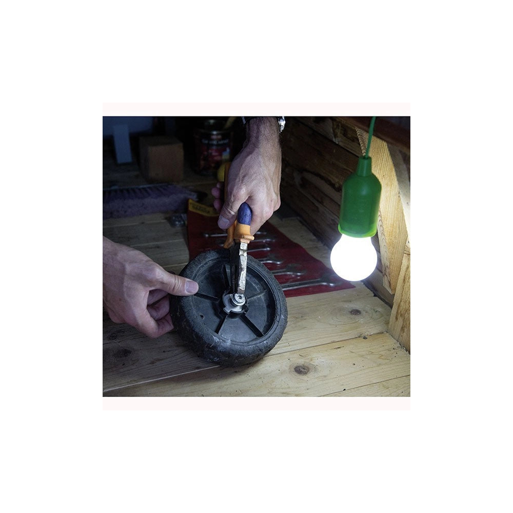 Trade Shop - Lampadina Lampada Luce A Led A Batterie Portatile Antiurto Con Corda Senza Fili -
