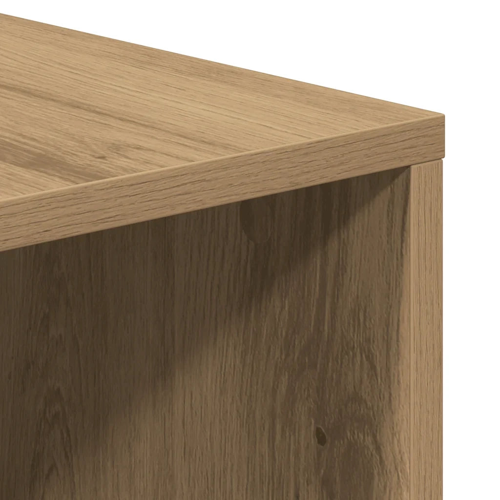 Elegante mobile porta TV con vano contenitore 130 x 35 x 50 cm stile contemporaneo finitura in rovere ingegnerizzato realizzato artigianalmente 02_0050943