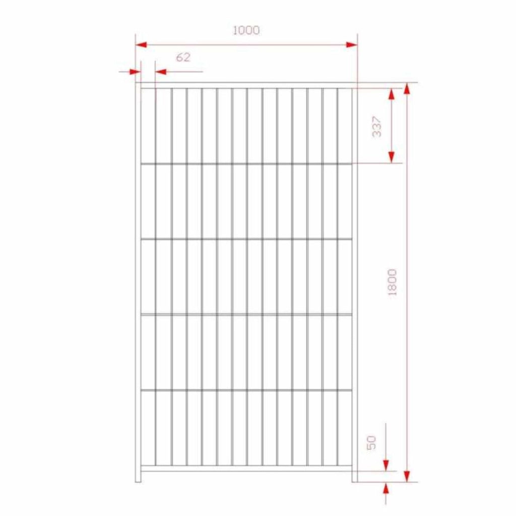 Box per cani da esterno con zincatura a caldo da 300x300x altezza 180 cm