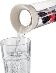 Karaf da acqua - van vetro, 1 litro, karaf di vetro con coperchio e sifone per frutta