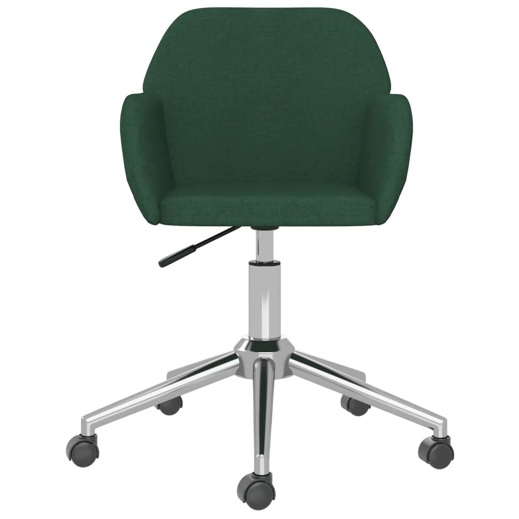 Sedie da Pranzo Girevoli 2 pz Verde Scuro in Tessuto 3103091