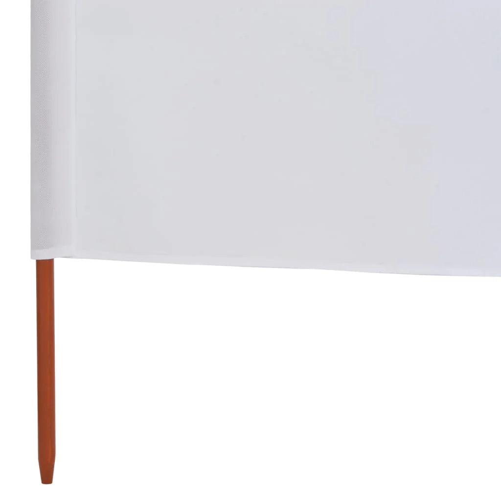 Paravento in tessuto a 9 pannelli 1200 x 80 cm bianco sabbia 02_0008867