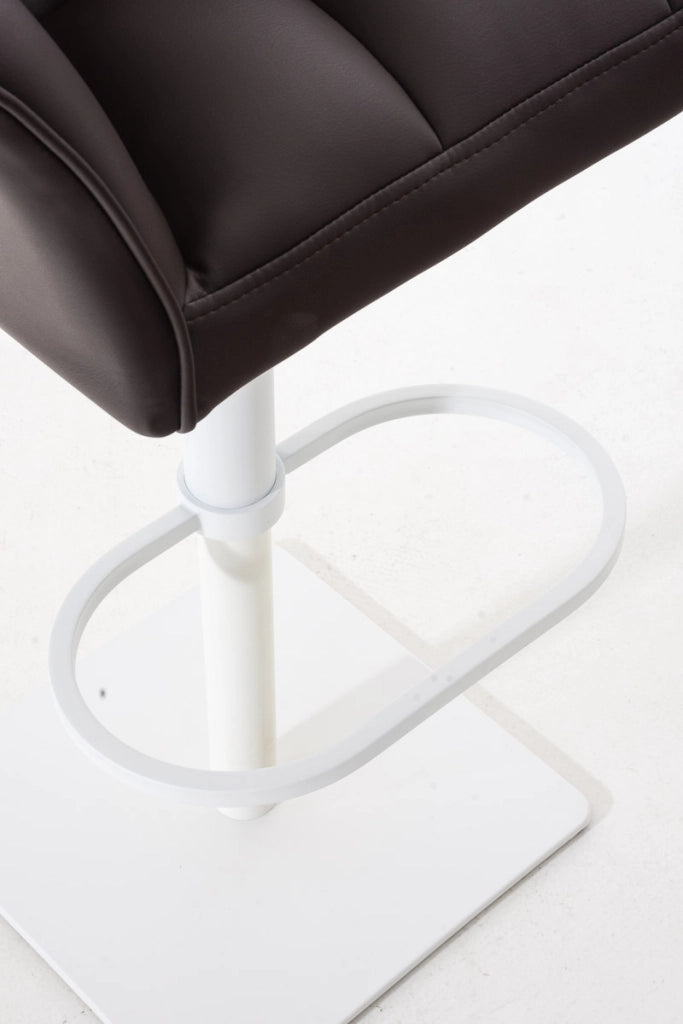 Set 2 sgabelli bar Damaso ecopelle bianco 5