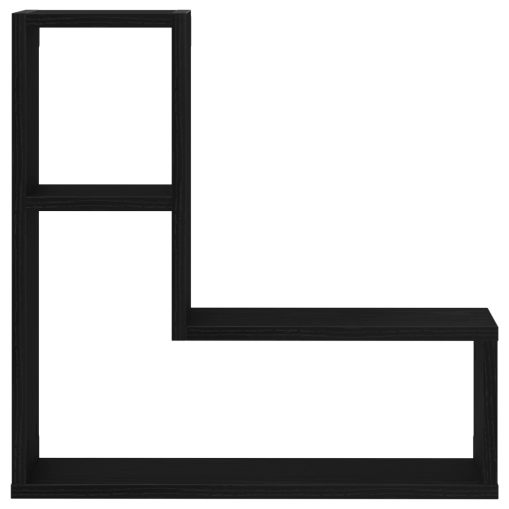 Ripiani da parete , 2 pezzi, Nero Rovere, 50x15x85 cm, Legno ingegnerizzato