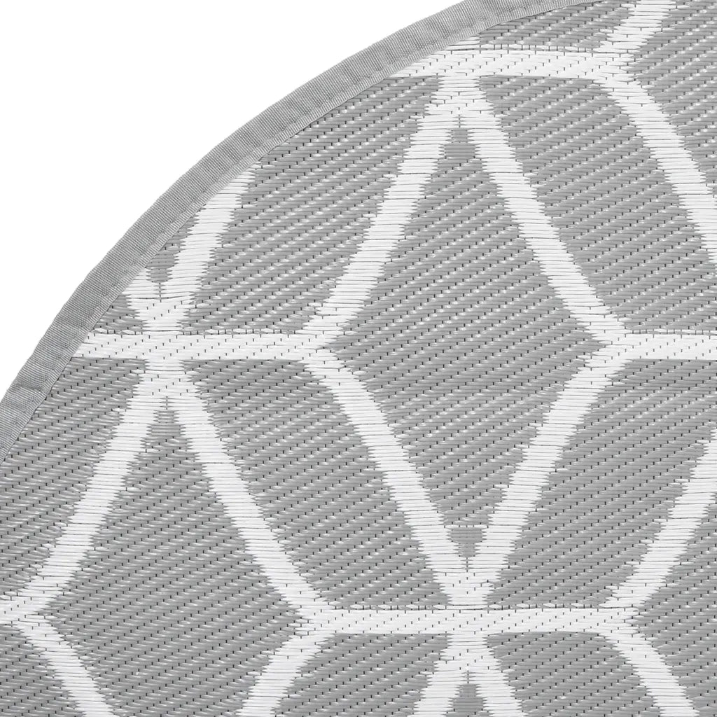 Tappeto da Esterno ARAKIL Grigio Ã˜160 cm in PP