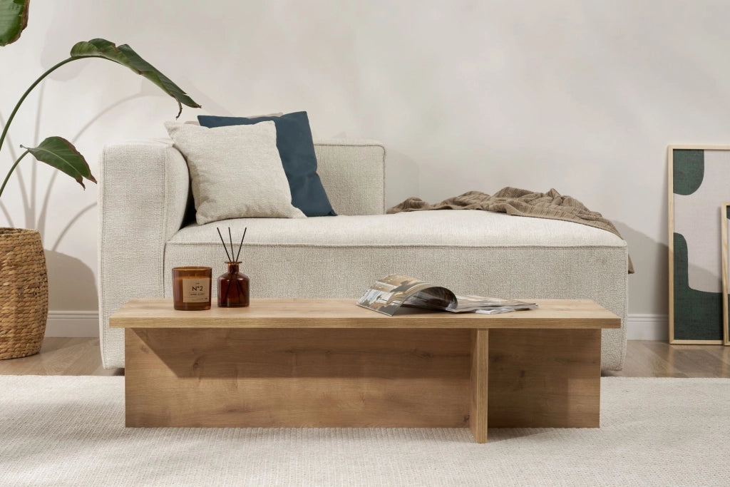 Tavolino da caffè in legno "Harbor" - 120 x 45 x 30 cm - Rovere Zaffiro