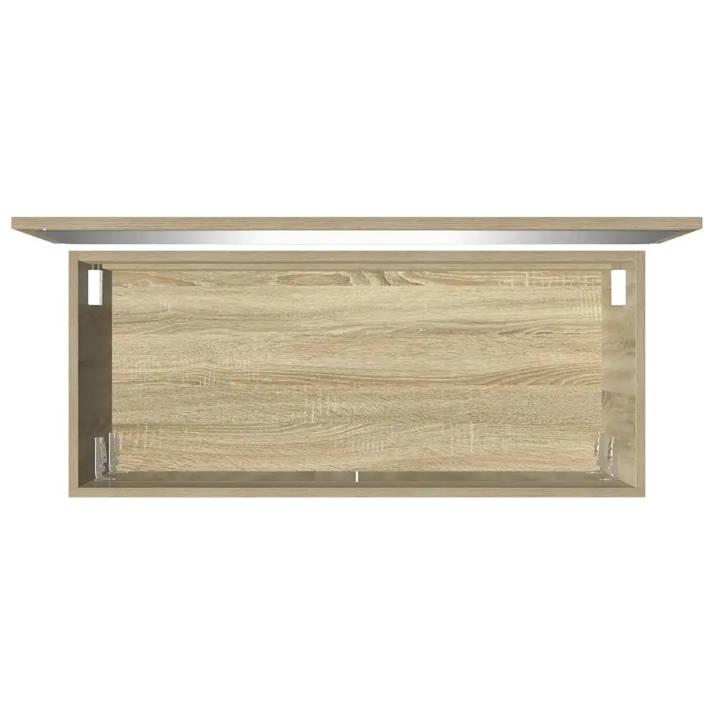 Set Mobili da Bagno 2 pz Rovere Sonoma in Legno Multistrato