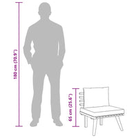 Sedia da Giardino con Cuscini in Legno Massello di Acacia 46671