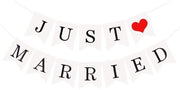 Bandiera da festeggiare il matrimonio - Bandiera con striscia - Decorazione per matrimonio - Fotografia - Uso interno/esterno - Bianco perlaceo con glitter - 230-240 cm - Bandiera da tenda