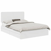 Letto matrimoniale | Letto per adulti | Letto con Contenitore Bianco 140 x 190 cm Legno multistrato