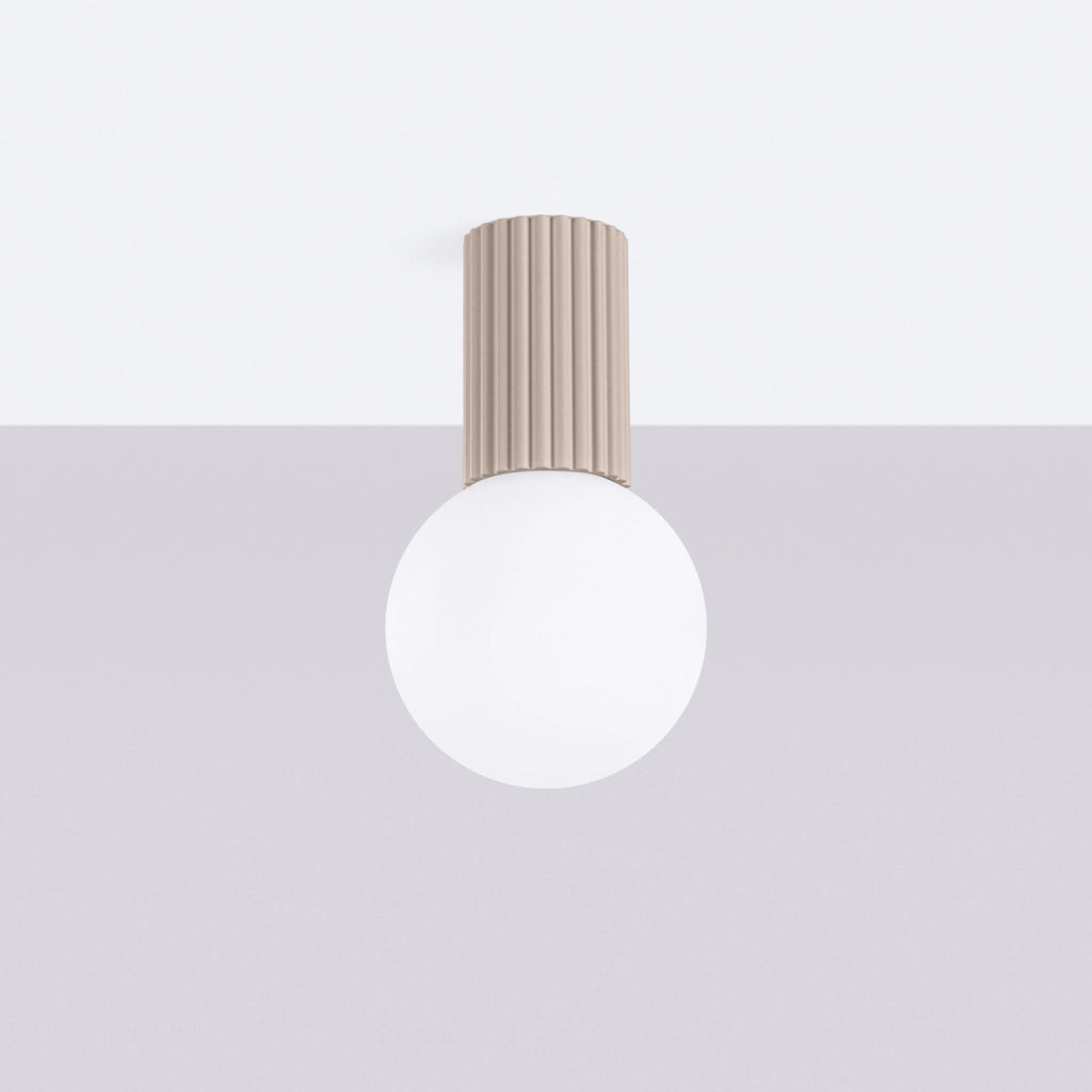 Spot soffitto SFERA Pure Lume taupe sfera vetro IP44