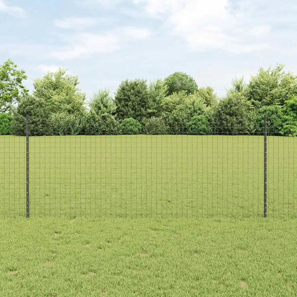 Palo della recinzione 44 pcs Grigio 140 cm Acciaio 3335937