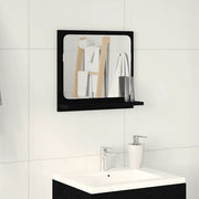 Specchio da bagno-Specchio decorativo Rovere Nero 40x10,5x37 cm Legno Multistrato