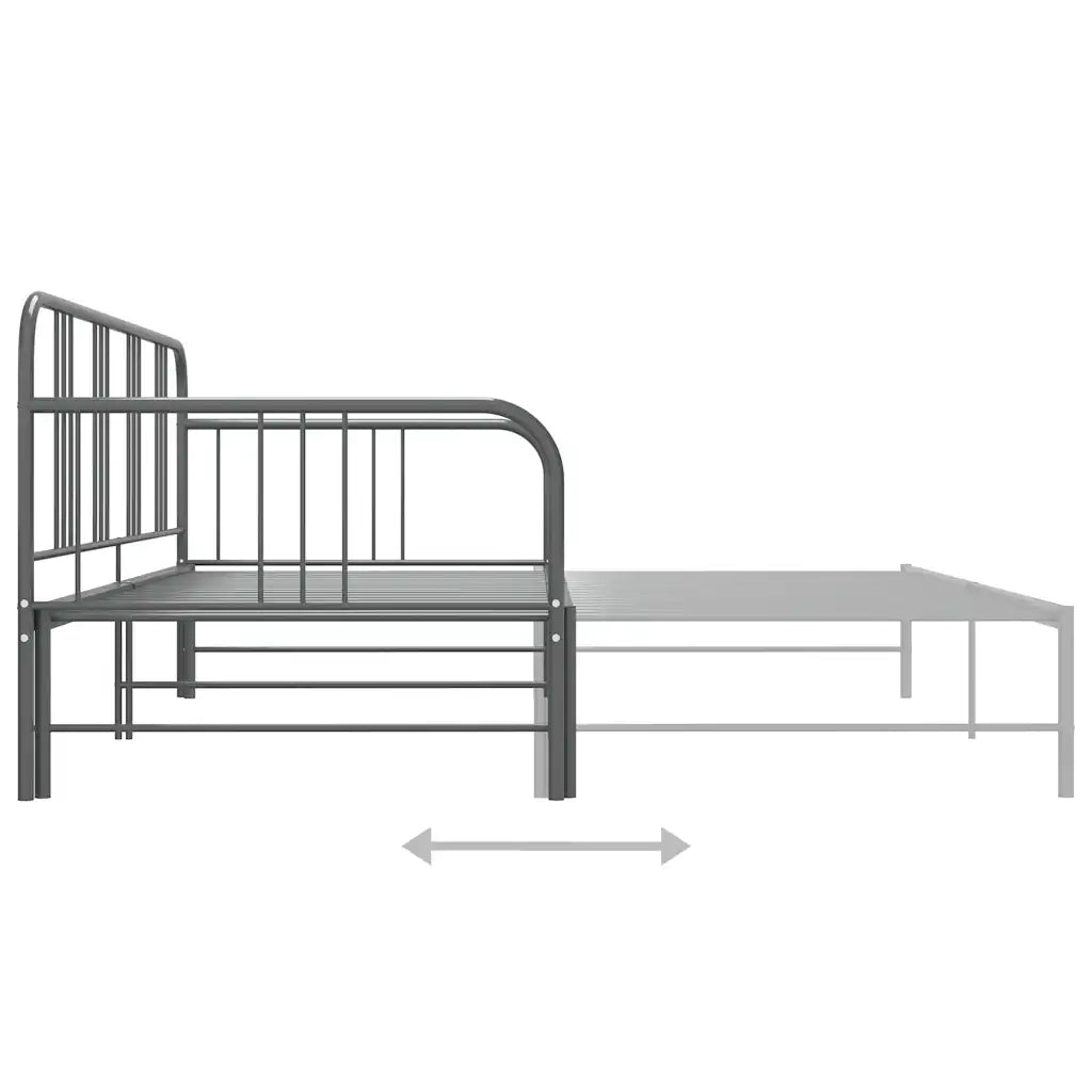 Telaio Divano letto | Sof¨¤ letto | Letto singolo Estraibile Grigio in Metallo 90x200 cm