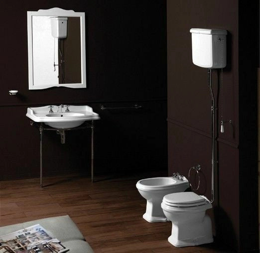 Vaso Wc Bagno Scarico A Pavimento S/Sedile Arcade Stile Retro Ar801 - Simas