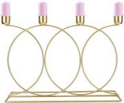 Decorazione da tavola in metallo per candelabro da sposa - Decorazione da sposa accogliente