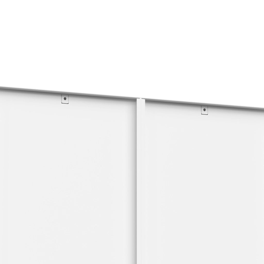 Libreria industriale in acciaio con 5 ripiani regolabili e anta, per soggiorno e ufficio, bianca, 60 × 23,4 × 180,3 cm