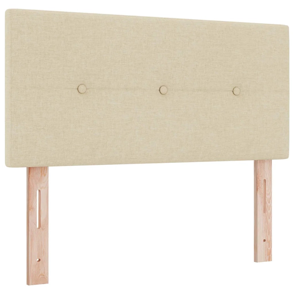 Letto a molle con materasso con led Crema 100 x 200 cm Tessuto 3342189