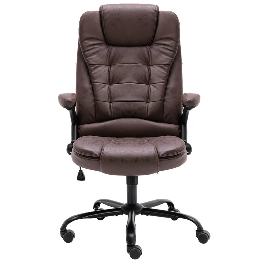Sedia da Ufficio | Sedia da Gaming Marrone Scuro in Scamosciato