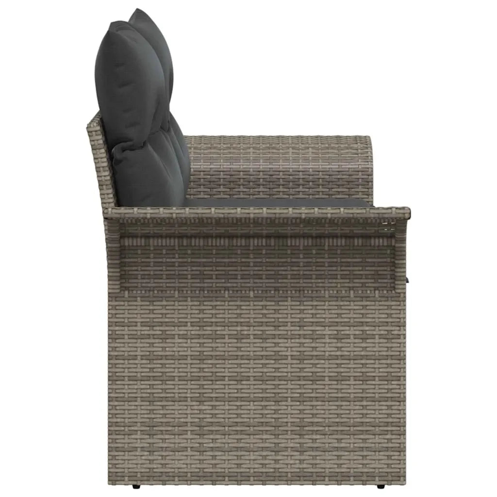 Divano da giardino-Sofa da Giardino-Divano da esterno Grigio 141 x 62 x 69cm polyrattan 830480