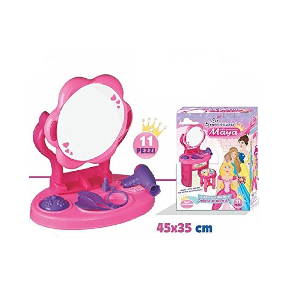 Trade Shop - Specchiera Da Tavolo Per Bambine Principessa Maia Playset Con Accessori -