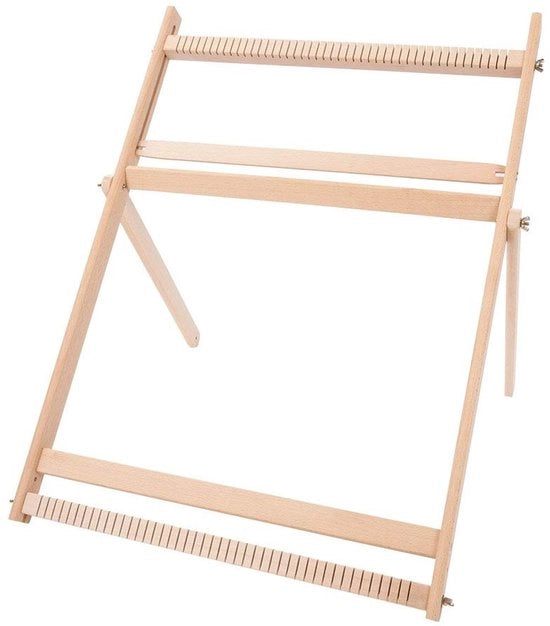 Weefgetouw Verstelbaar - Macchina per Telaio in Legno - Weefgetouw per Adulti - Sviluppo della Creatività - Dimensioni 27,6"/19,7" - Telaio a Mano - Macchina per Telaio