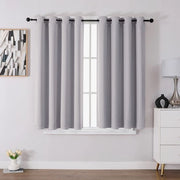Set di tende di oscuramento da 2 pezzi - Tenda termica - Invisibile - Tenda con anelli di fissaggio - H 137 x L 117 cm - Avvertenza di sicurezza seguire - Tende