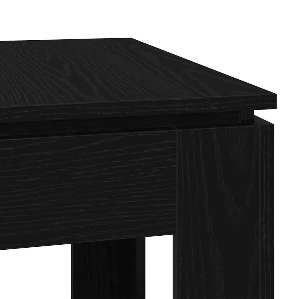 Tavolo da pranzo Rovere Nero 120x60x76 cm in Legno Multistrato 862451
