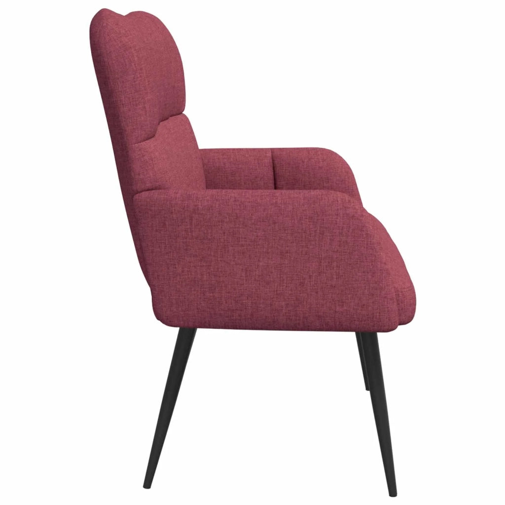 Sofa a Due Posti Rosso vino 115 x 61 x 87 cm Tessuto