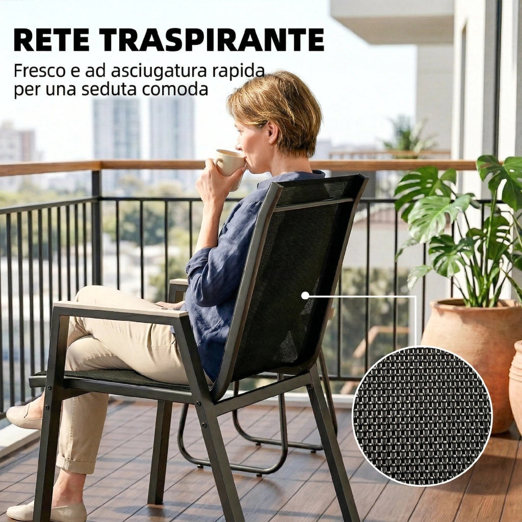 Set Bistr¨° da Esterni 3 Pezzi ¨C zephmum ¨C Tavolino con Piedini Regolabili