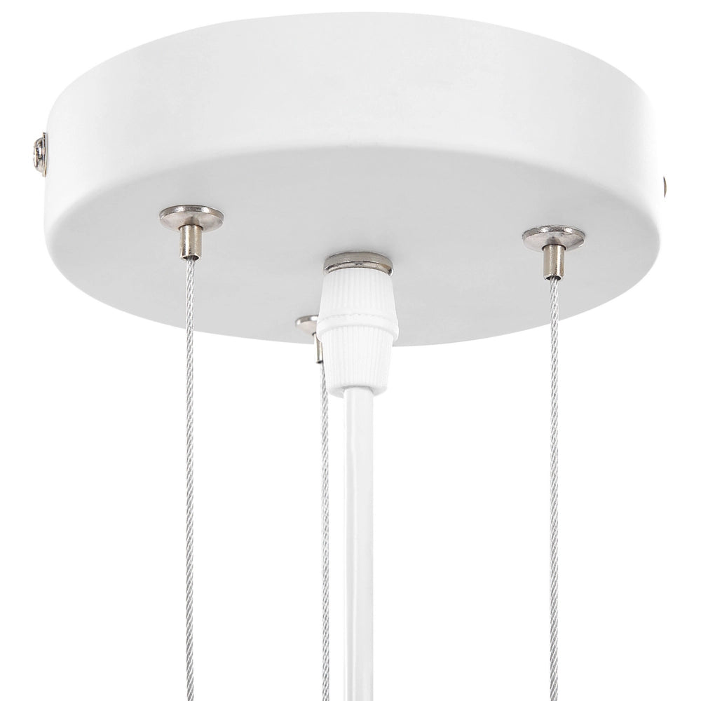 Lampadario Lampada a Sospensione a pigna illuminazione in metallo bianco