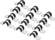 Set di 12 caviattori in gomma per cavi 14 mm in acciaio inossidabile a forma di U con supporto in acciaio inossidabile.