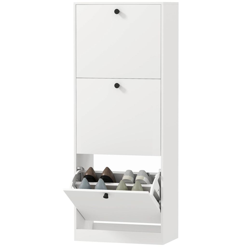 Scarpiera con 3 Cassetti ¨C Zephmum ¨C Bianco 60x30x48