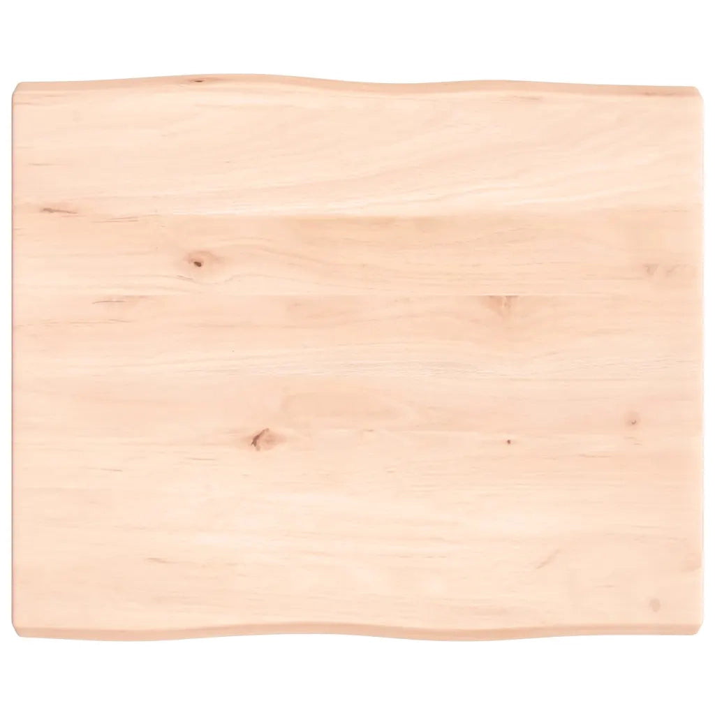 Piano per Tavolo 60x50x(2-4) cm Rovere Non Trattato Bordi Vivi