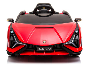 Macchina Elettrica per Bambini 12V con Licenza Lamborghini Sian FKP 37 Rossa